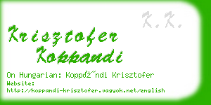 krisztofer koppandi business card